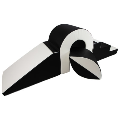 Lot de 4 blocs en mousse: escaliers toboggan et pont